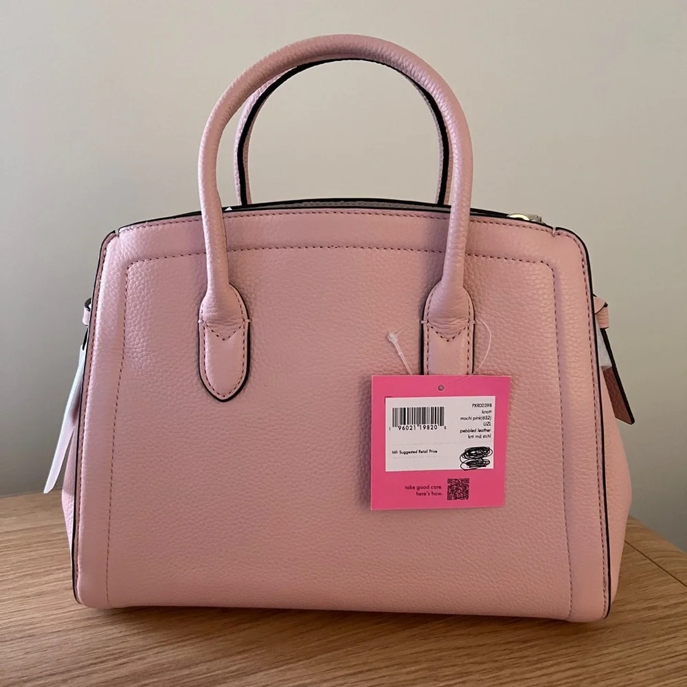 Kate Spade New York Blush Pink Pebbled Leather Satchel NWT